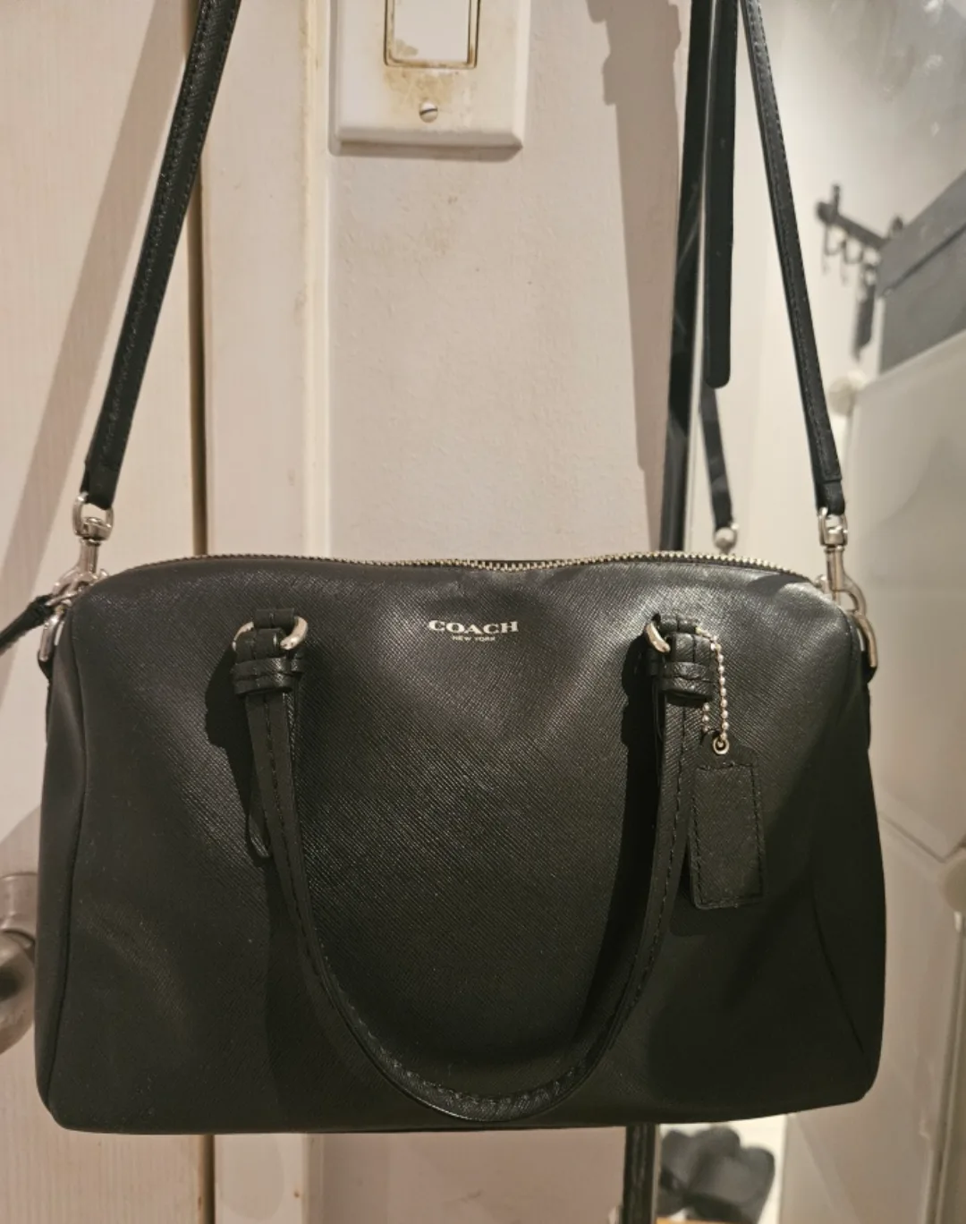 Coach Black Leather Satchel image indicator(2)