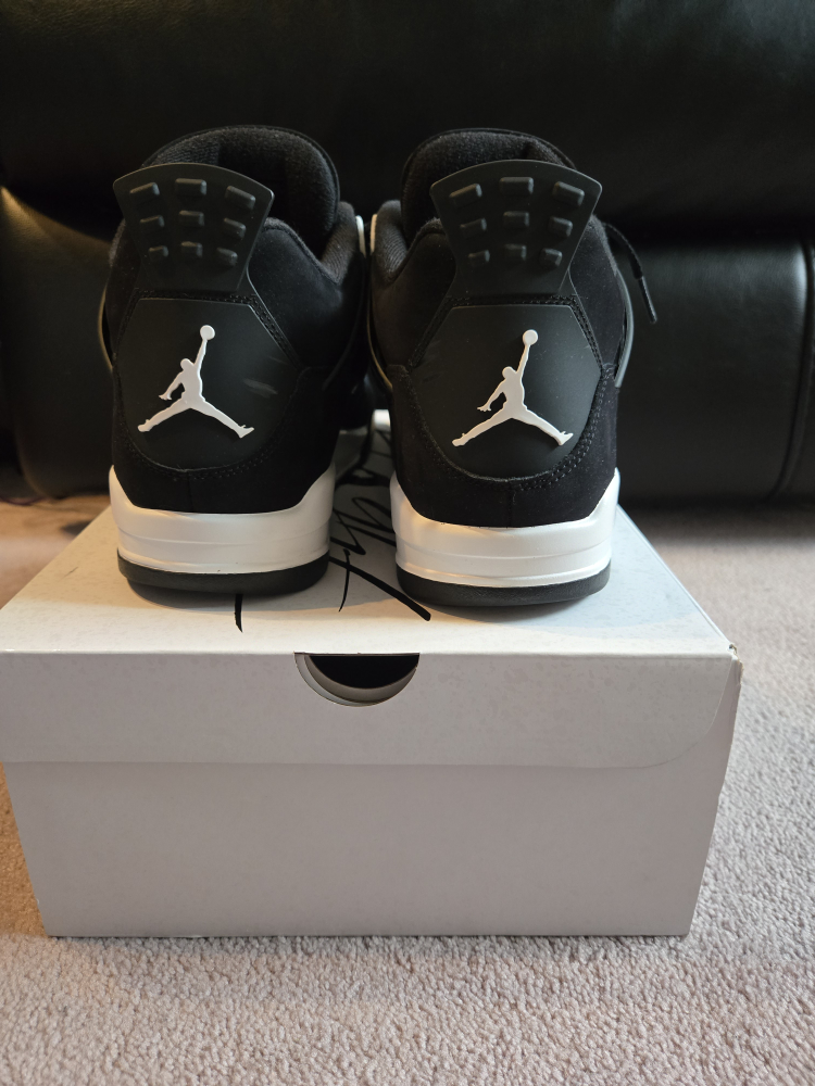 Air Jordan 4 Retro Black Sneakers Size 11 - photo 2