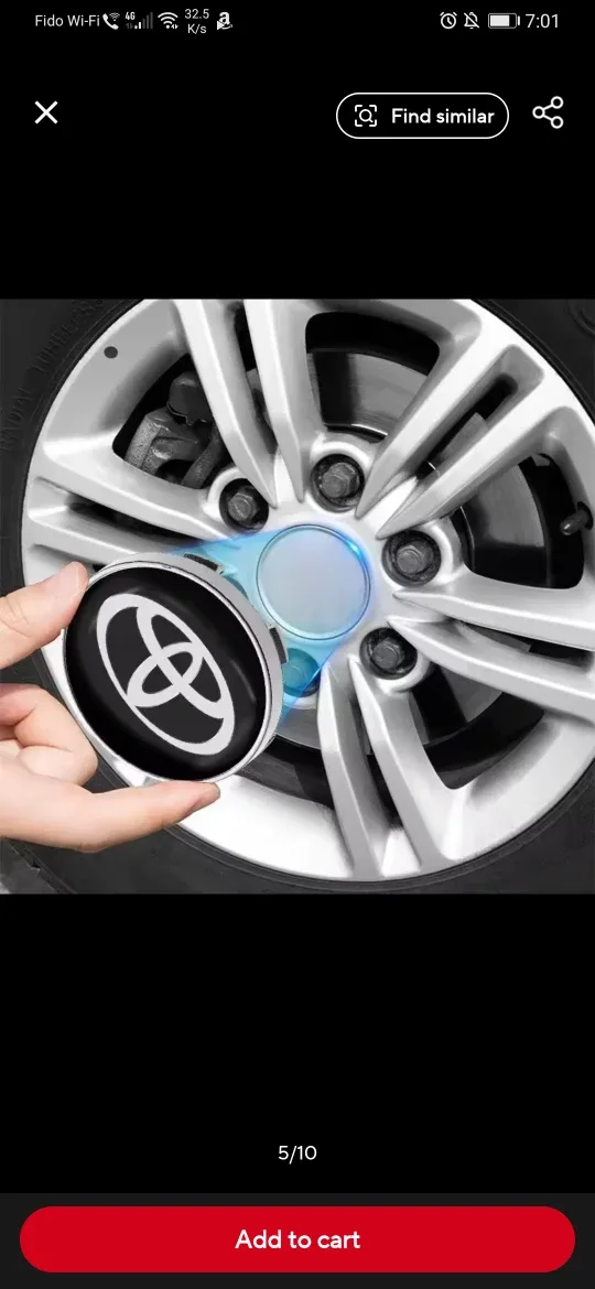 Toyota Car Wheel Center Hub Caps, 60mm wide image indicator(3)