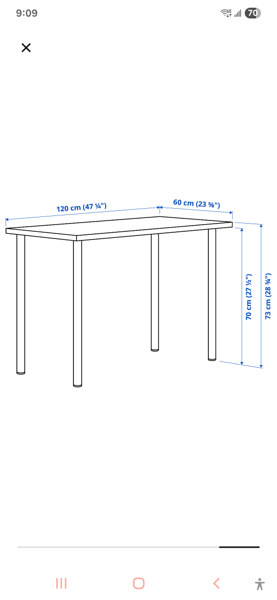 IKEA White Table 120x60 cm - photo 5