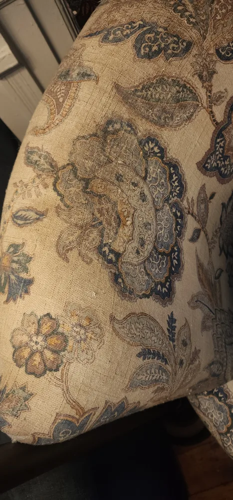 Pair of Floral Upholstered Swivel Chairs image indicator(3)