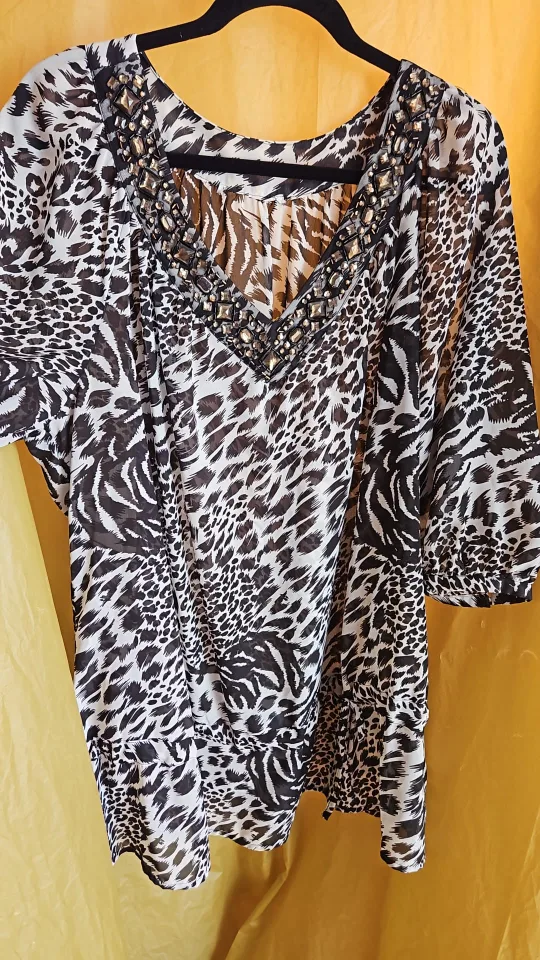 Animal Print Blouse - Size 2X thumbnail