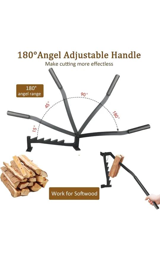 Heavy Duty Carbon Steel Firewood Kindling Splitter thumbnail