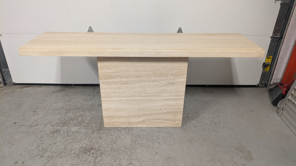 Travertine Stone Console Table - photo 2