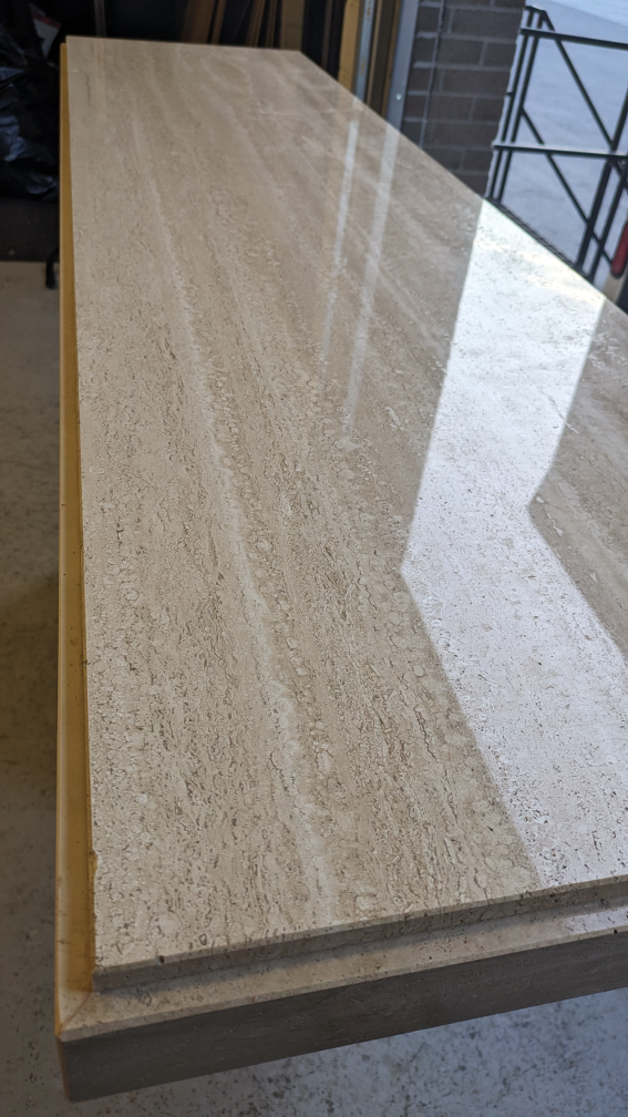 Travertine Stone Console Table - photo 5