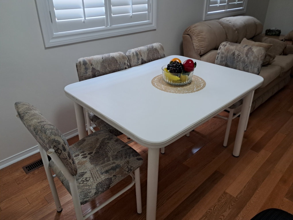 Dining Table with 4 Chairs - White - photo 2