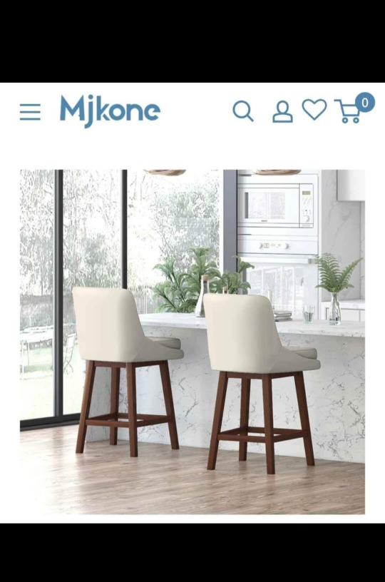 (2) Mjone 360° Swivel Barstools - photo 2