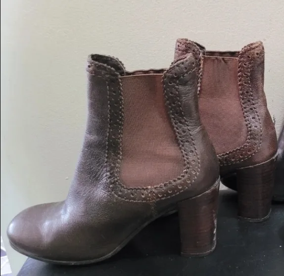 Geox Brown Leather Boots, Size 6 #freecycle thumbnail