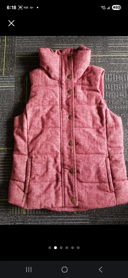 OLD NAVY Vest, Fleecy Linning, Pinck Thick Warm image indicator(2)