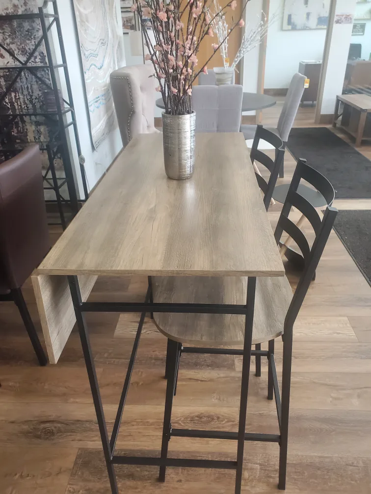 Counter Height Table With Stools and shelves (New In Box) image indicator(2)