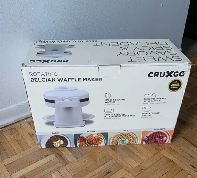 CRUXGG Rotating Belgian Waffle Maker - New! thumbnail