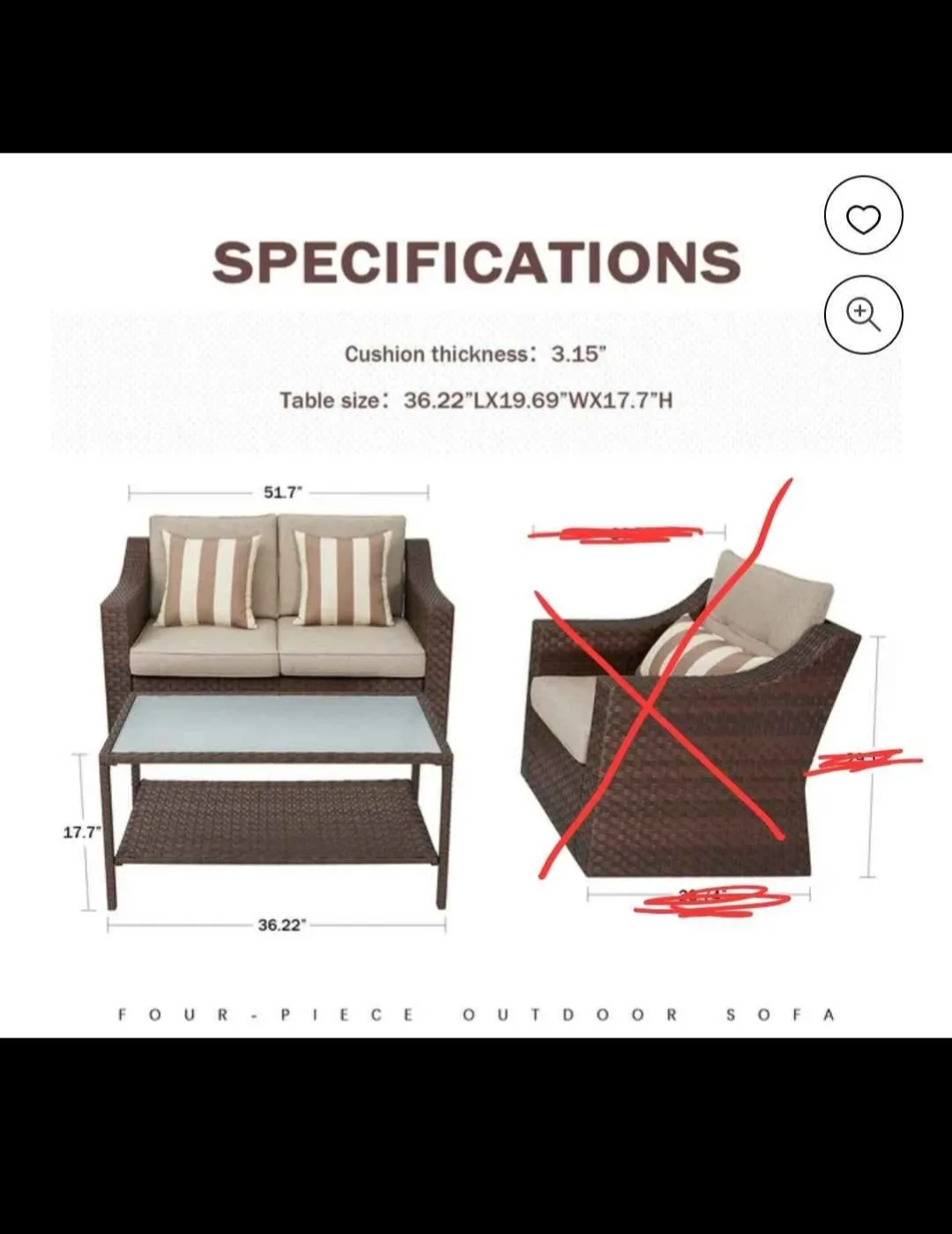 Brand New Outdoor Sofa Set image indicator(2)