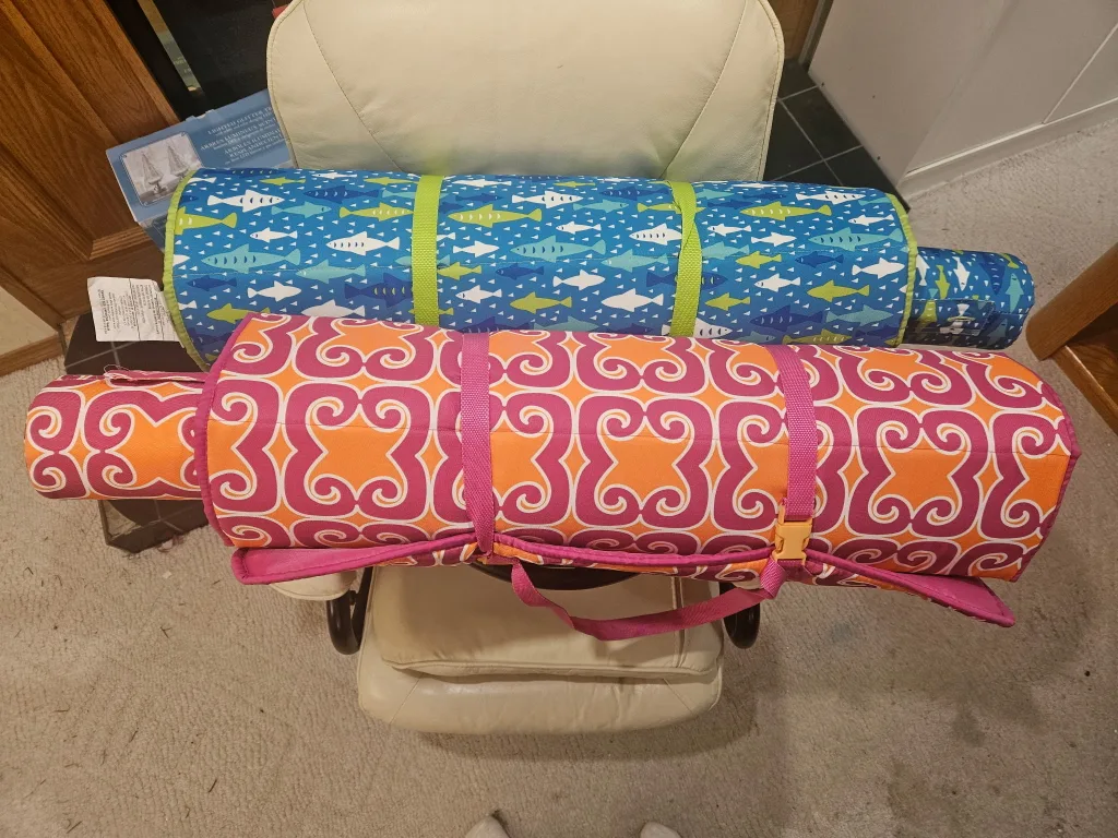 kids sleeping/camping pad with pillow thumbnail