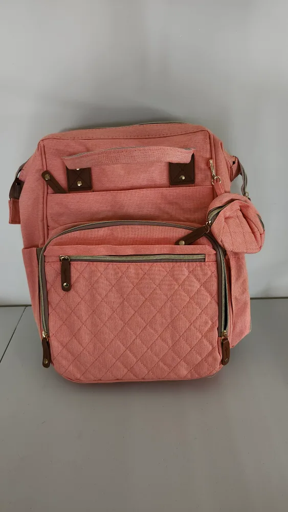 Peach Diaper Bag Backpack thumbnail
