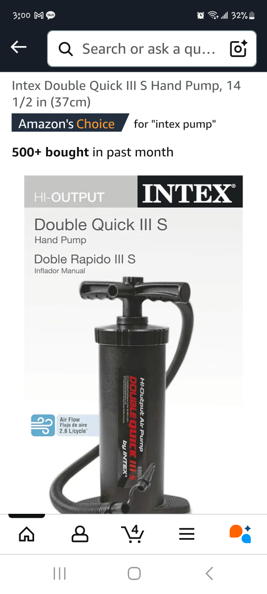 Intex Double Quick III S Hand Pump - photo 3