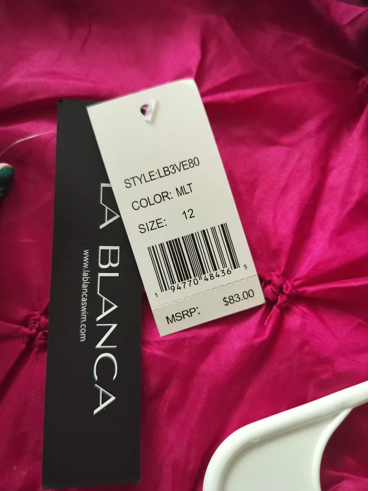 La Blanca Floral Halter Bikini Top Size 12 image indicator(3)