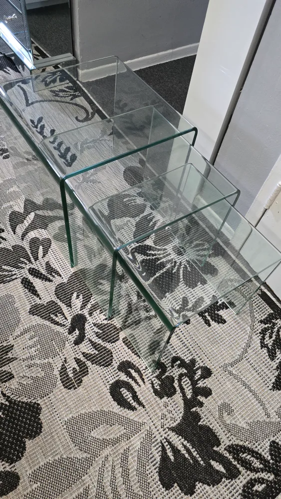 Glass Nesting Tables - Set of 3 thumbnail