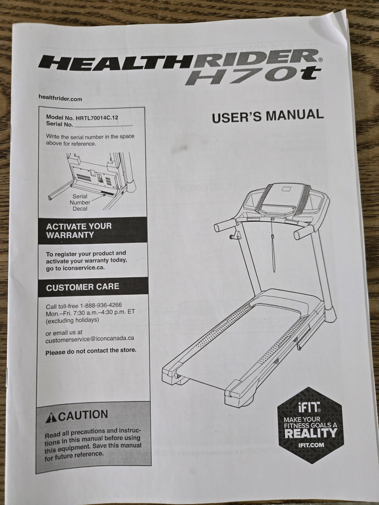 HealthRider H70t Treadmill - photo 5