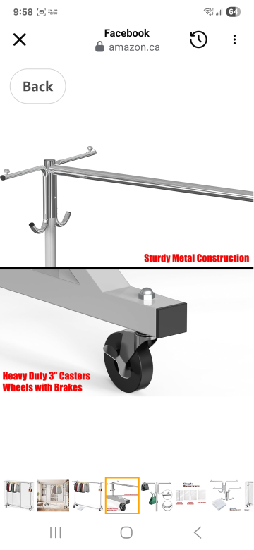 Simple Houseware Garment Rack with Wheels - photo 3