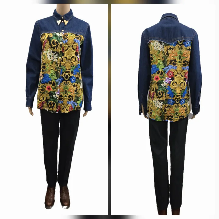 Versace Jeans Couture Baroque Shirt/Overshirt Jacket Size 6 image indicator(4)