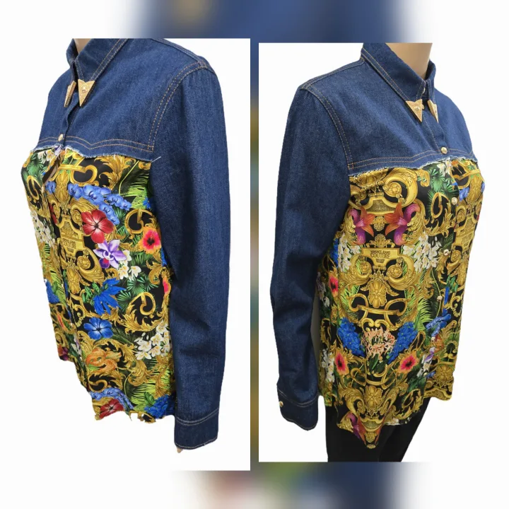 Versace Jeans Couture Baroque Shirt/Overshirt Jacket Size 6 image indicator(5)