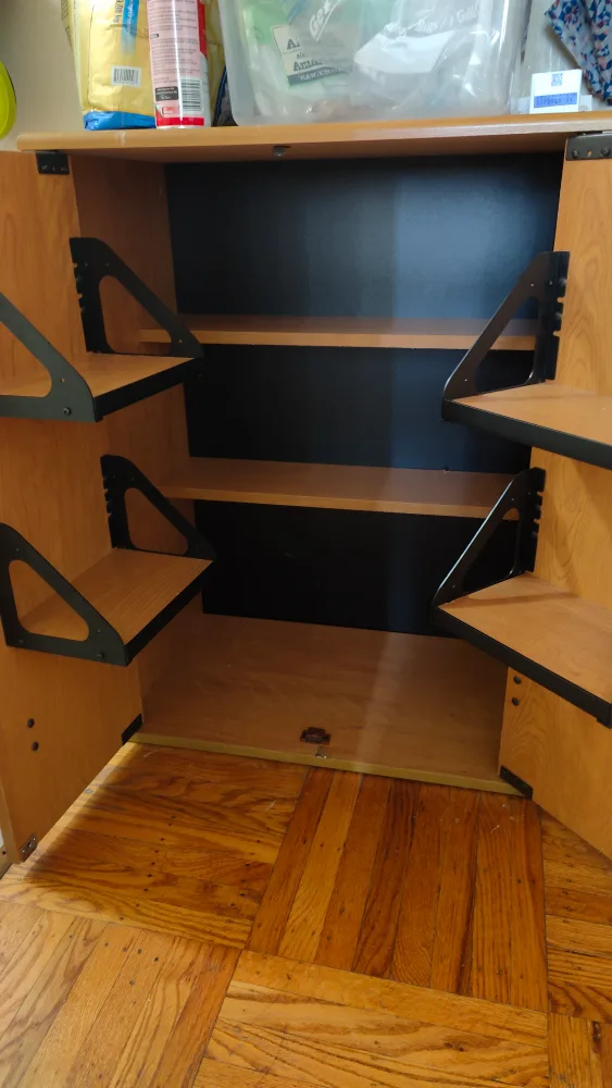 Wooden cabinet with shelves image indicator(2)