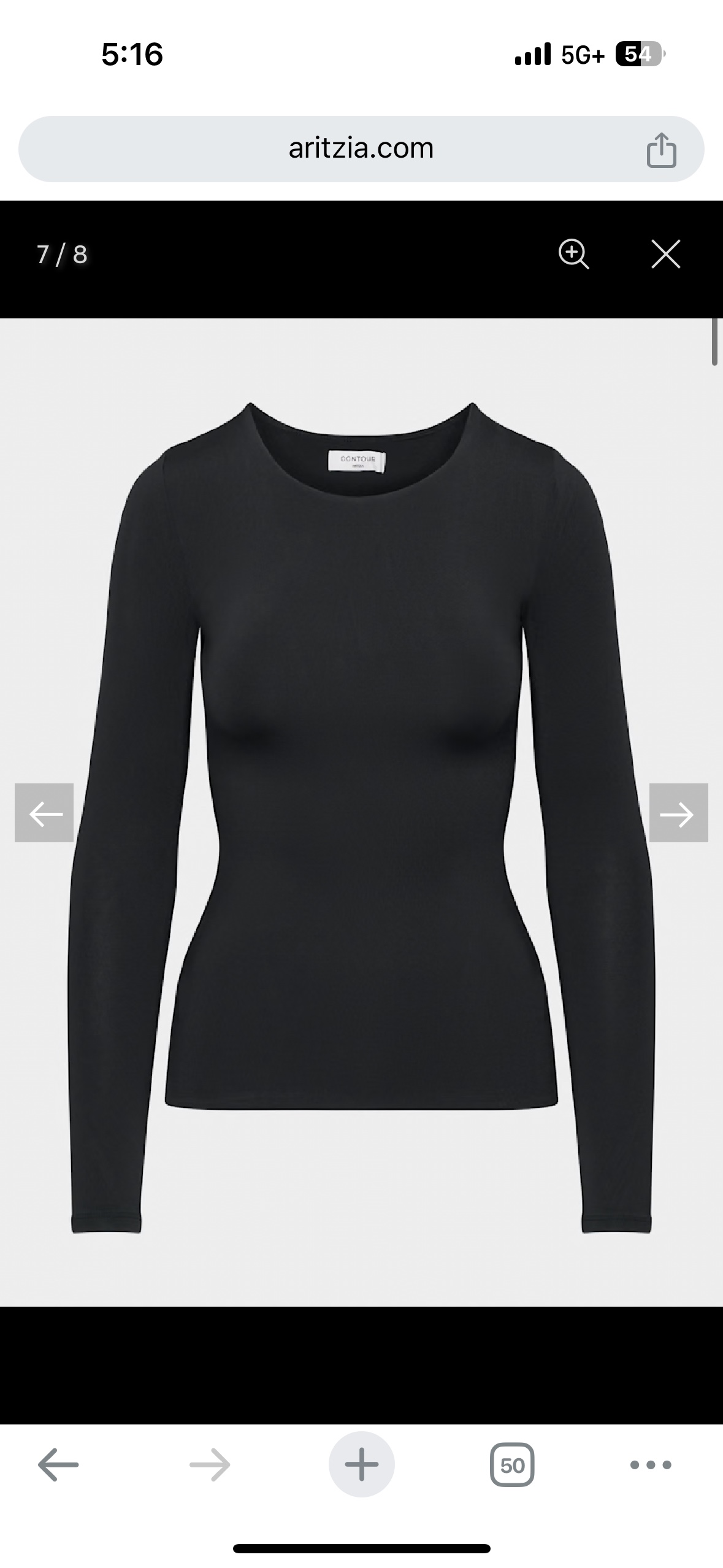 NEW Aritzia contour black long sleeve