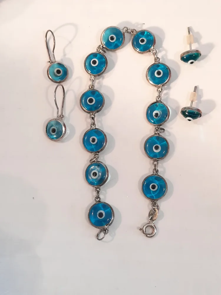 Evil eye Jewellery Set sterling silver image indicator(2)