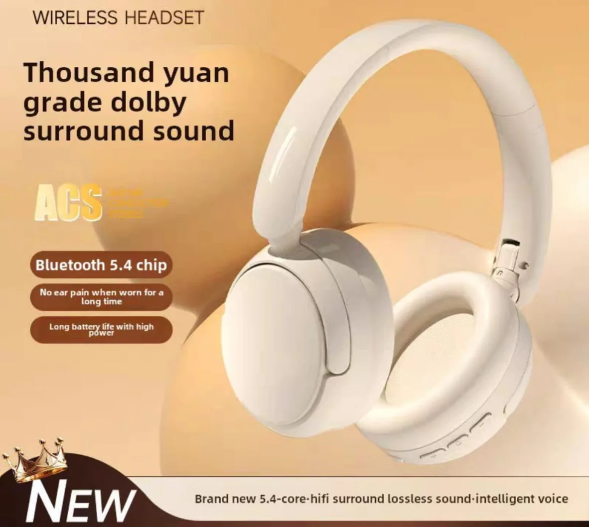 New Wireless Headphones – HiFi Stereo Sound Bluetooth 5.4🥕 image indicator(4)