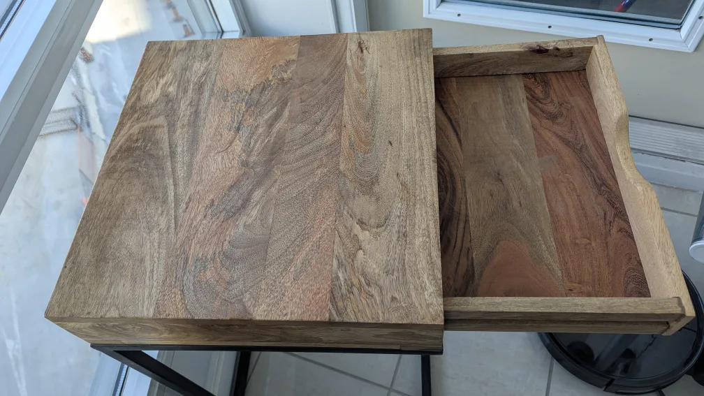 Wooden Side Table with Drawer image indicator(2)