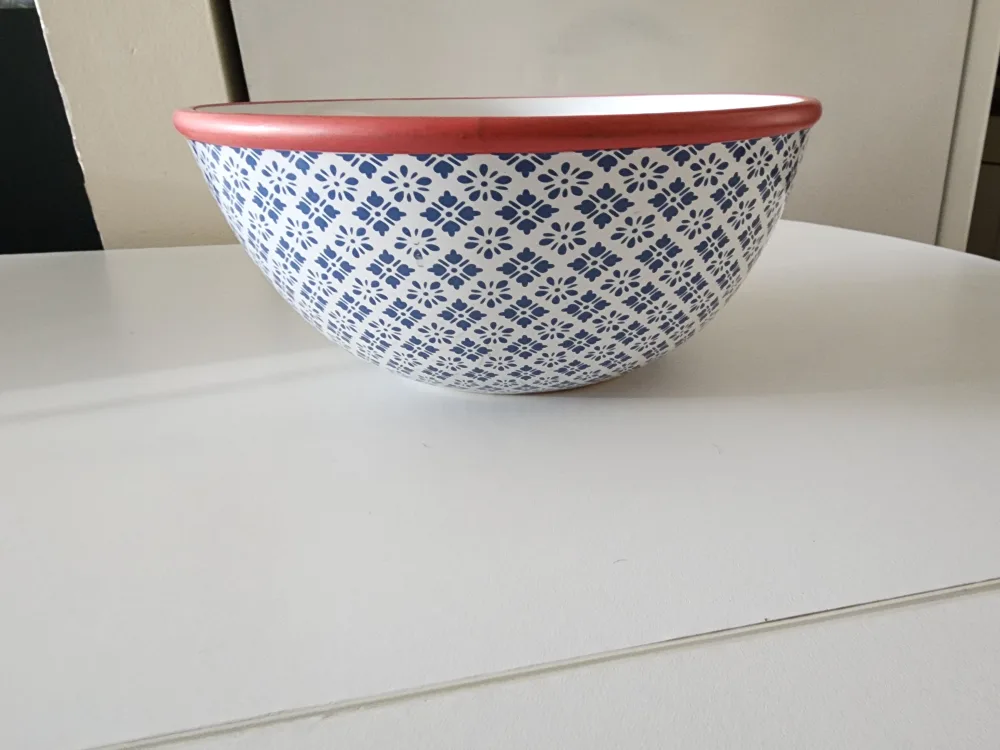 SEARS Blue and White Patterned Bowl thumbnail