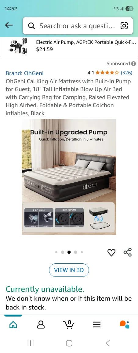 OhGeni Luxury Air Bed. thumbnail