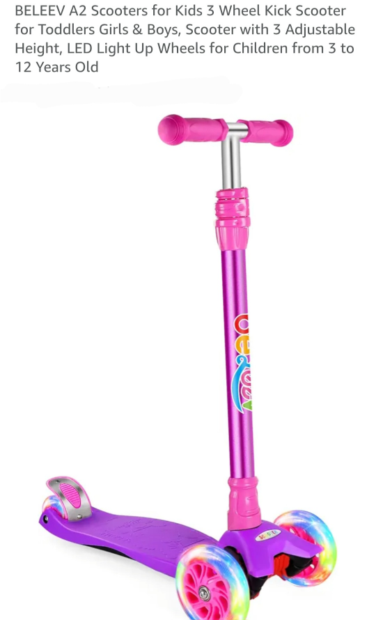Beleev A2 Kick Scooter For Kids - Pink - photo 2