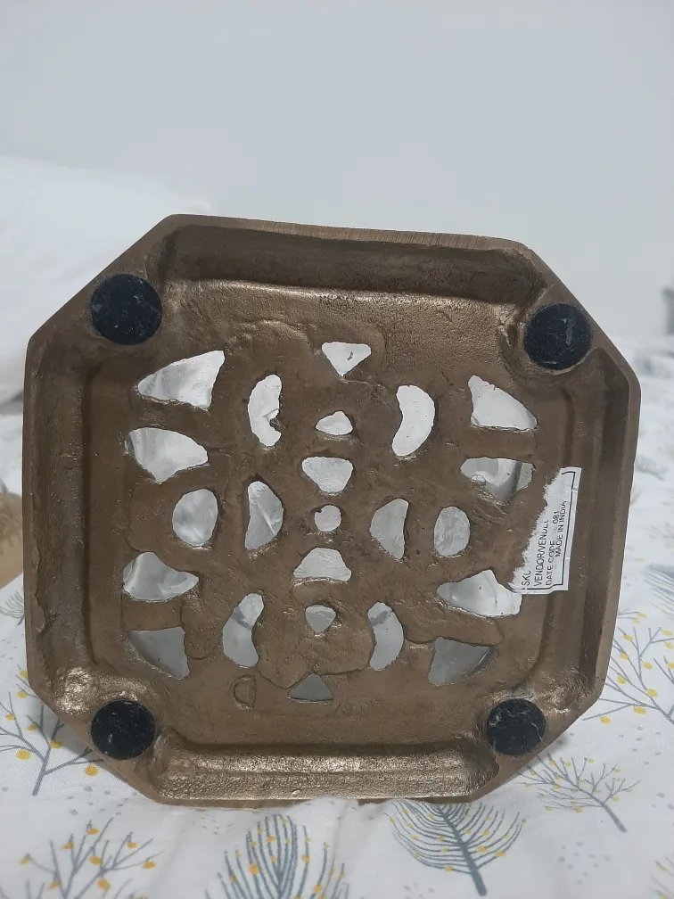 Decorative Blown Glass & Brass Jar image indicator(3)