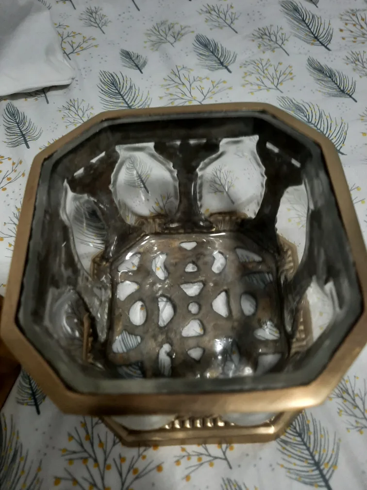 Decorative Blown Glass & Brass Jar image indicator(4)