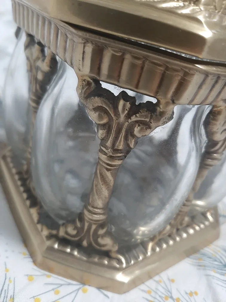 Decorative Blown Glass & Brass Jar image indicator(6)