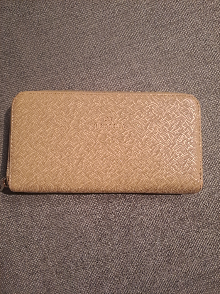 CHRISBELLA Beige Zip Around Wallet