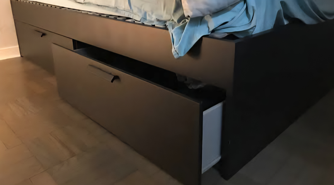 IKEA Bed Frame with Storage + Morgdeal Mattress - photo 2
