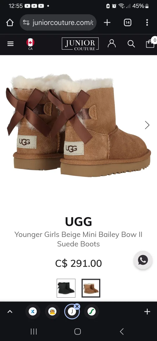 UGG Kids Classic Short II Boot Size 4 image indicator(5)