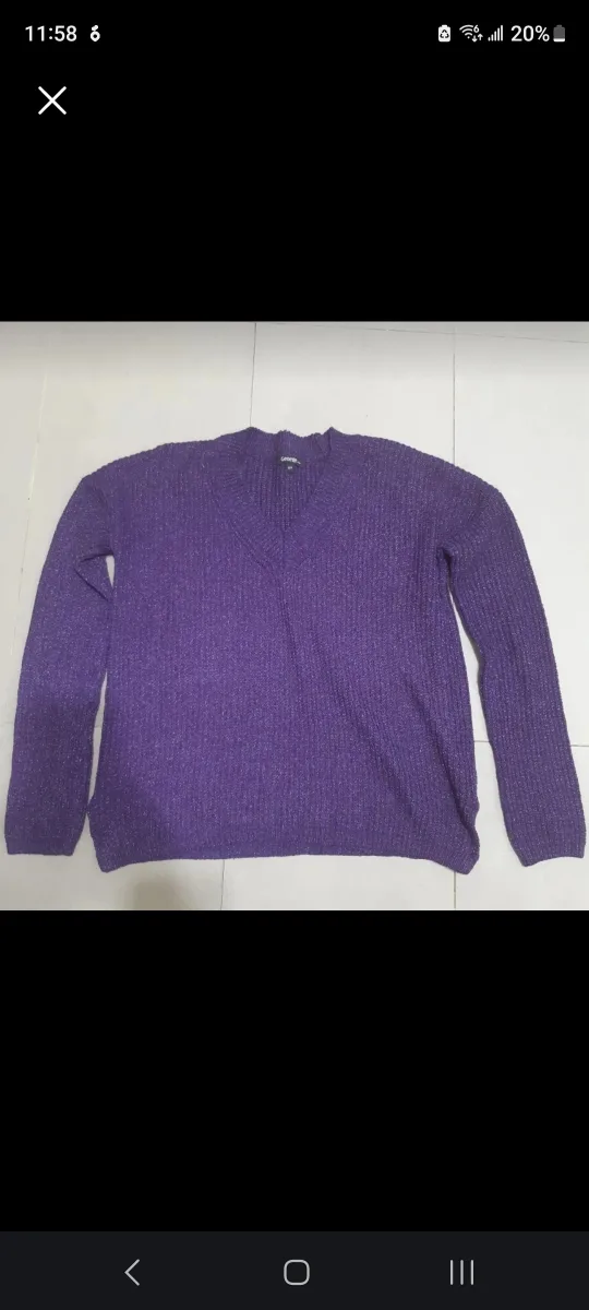 Re-offer: Purple V-Neck Sweater thumbnail