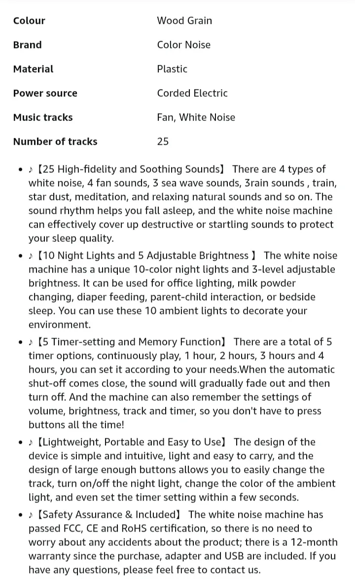 NEW!   White Noise Sound Machine image indicator(6)