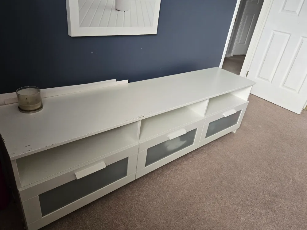 White Media Console with Drawers 🥕 image indicator(2)