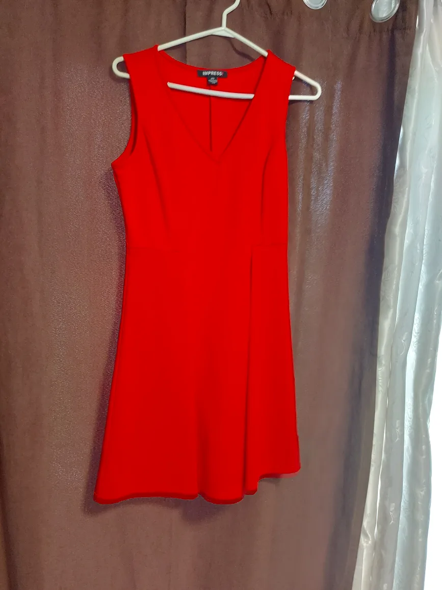 Impress Red Sleeveless Dress thumbnail