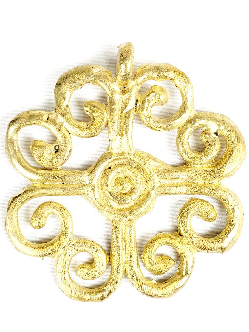African Brass Adinkra Pendant Jewelry (Nyame Dua) thumbnail