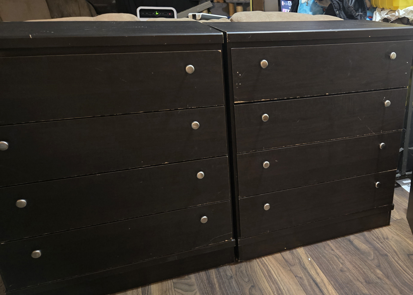 Just Cosmetic  Two Dark Brown Dresser & nightstand - photo 3