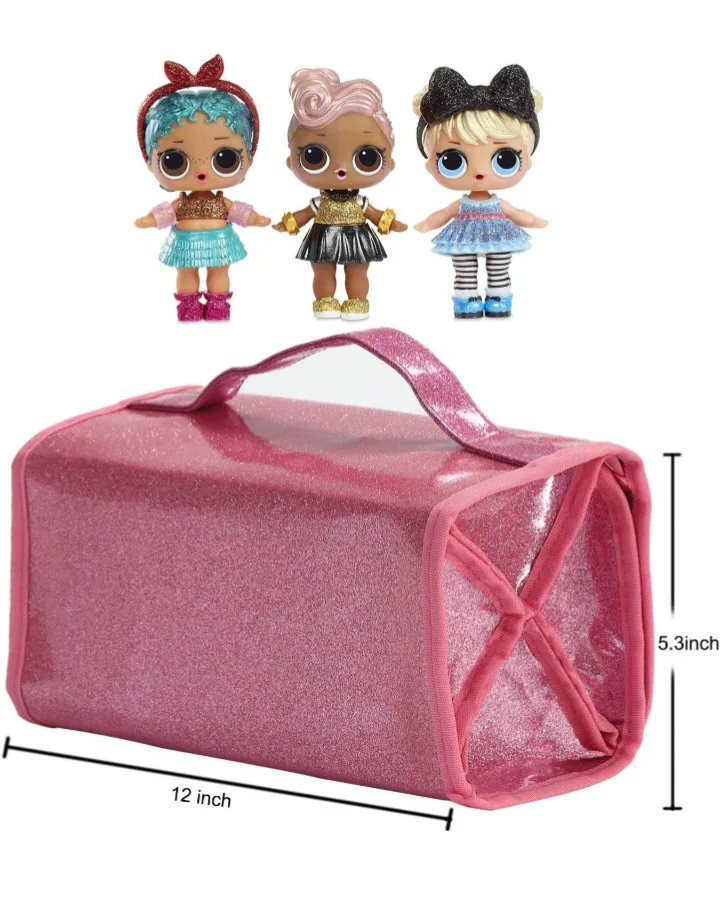 NEW!   Pink Sparkly Doll Storage Case image indicator(2)