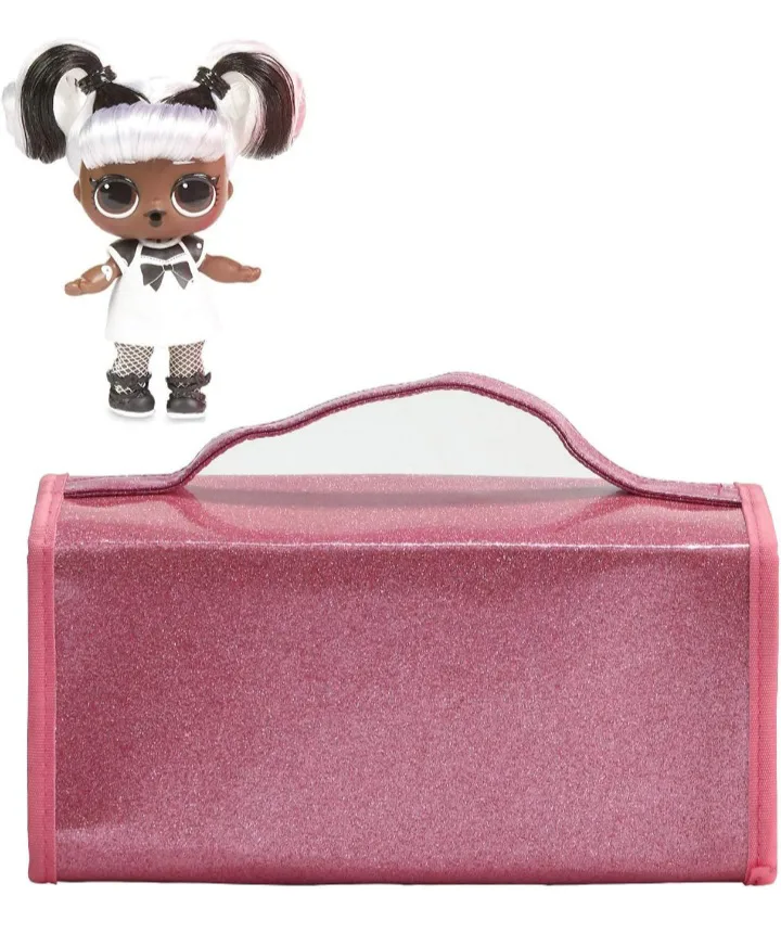 NEW!   Pink Sparkly Doll Storage Case image indicator(5)