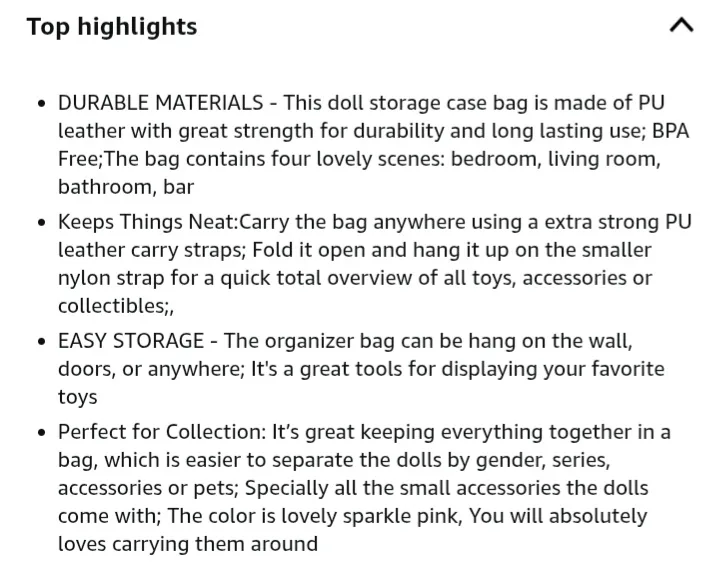 NEW!   Pink Sparkly Doll Storage Case image indicator(6)