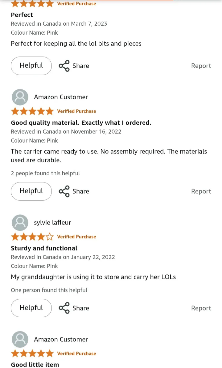 NEW!   Pink Sparkly Doll Storage Case image indicator(7)