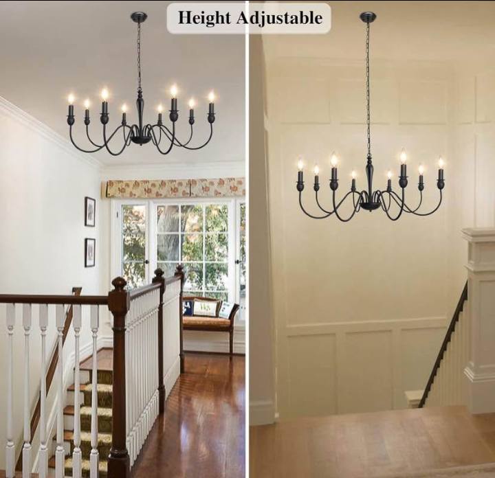 Black Farmhouse Chandelier - 6 Light - photo 2
